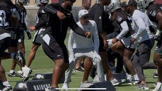 PETE CARROLL SPRINTS AT RAIDERS DAY1 MANDATORY MINI-CAMP; FIRES UP TROOPS & LEADS W/ ENTHUSIASM