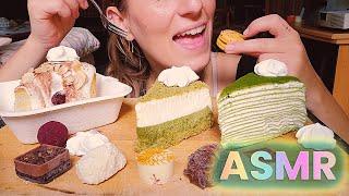 ASMR  CREPE CAKE - schmatzen, essensgeräusche, eating, food, munching