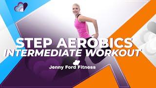 Step Aerobics Intermediate Workout | Step by Step 2 | 38 Min | Four Combos | JENNY FORD