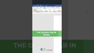 The Design Tab in Word  #microsoftoffice #tutorial