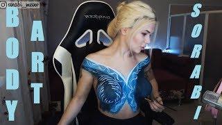 Sorabi | Нет бана на Twitche | LifeRu Body art (body paint)/ Боди-арт стрим Снежная Королева