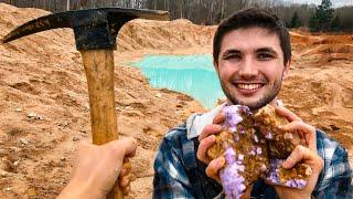 Found HUGE Amethyst Crystals While Digging Diamond Hill Mine! *Unbelievable*