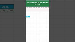 Excel Tips and Tricks To Insert Date Automatically | Auto fill Date in Ms Excel  #excel  #exceltips