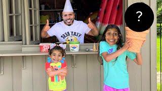 Deema and Sally with Giant Ice Cream stories