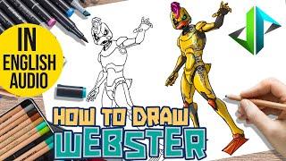 [DRAWPEDIA] HOW TO DRAW *NEW* WEBSTER from FORTNITE - STEP BY STEP DRAWING TUTORIAL