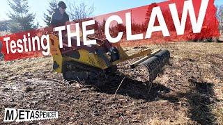 Testing THE CLAW Landscape Rake for Mini Skid Steer