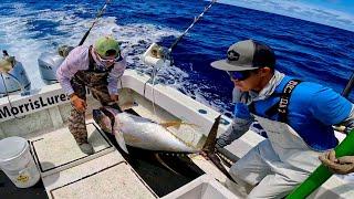 Slow Fishing Day… Until We Landed Some Monster Yellowfin Tuna for Fresh Poke!