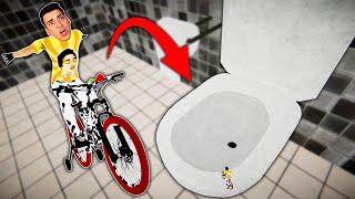 MOUNTAIN BIKING IN A GIANT TOILET! (Descenders)