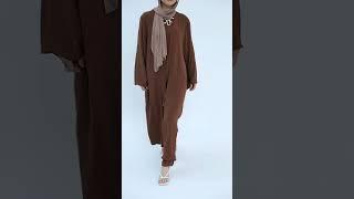 WEIMEI Muslim Abayas Dress Hijab clothings 3 Pieces Sets Arabian Islamic Kaftan Robe Dubai Outfits