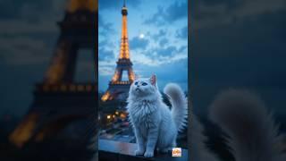 The White Fluffy Cat’s France Adventure – Exploring Paris, Bordeaux, & the French Riviera! #cat #ai