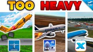 Flying OVERLOADED PLANES In FLIGHT SIMULATORS - TFS, RFS, Infinite Flight | X-Plane 12, Microsoft FS