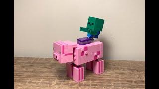 LEGO Minecraft 21157 BigFig Pig and Baby Zombie Review!