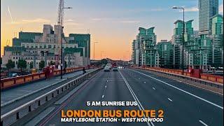 Explore the real London by Bus: London Route 2 from Marylebone Station to Norwood Bus Garage 