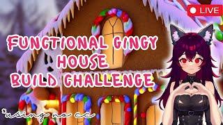 {VOD} FUNCTIONAL Gingerbread House Build Challenge  Sims 4