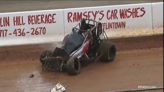 Scary Wreck for Justin Whittall at Port Royal | 410 Sprints