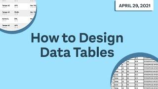 Webinar: How to Design Effective Data Tables - Balsamiq Wireframing Academy