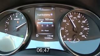 NISSAN ROGUE 2017 2.5 | Acceleration test 0-100 kmh | X-TRAIL Разгон за 8 сек