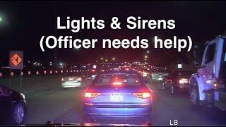 Minneapolis responding code 3 (lights & sirens) HEAVY TRAFFIC