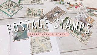 Easy DIY Faux Postage Stamps Using Magazine Cutouts | Craft Sessions With Journaling Tale