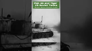 German Flak 88 and Tiger VS T-34 Tanks - Winter Battle Eastern Front Rare Footage