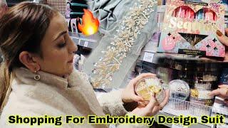 ️Shopping For Embroidery Design Suit For My Indian Suit  Cut Dana Moti Tara! Visit Dadi Home..️