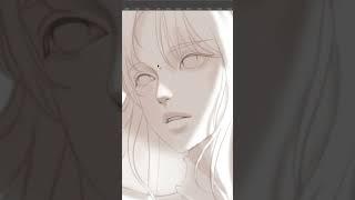 반실사 인물 일러스트 그리는 과정 | 스피드페인팅 Speedpainting | 응용모작