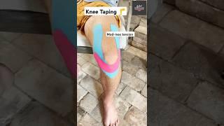 Kinesiology Taping technique for knee stability. Patella taping #athlete #injury #kneepain