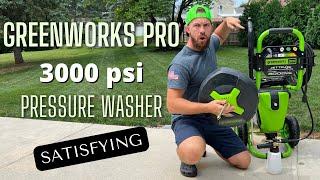 Satisfying Pressure Washing | PLUS Greenworks Pro 3000 PSI Pressure Washer Review |