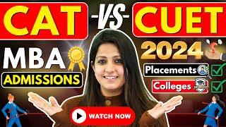 CAT vs CUET 2024? MBA Admissions 2024! Top MBA Colleges n Placements? #MBA #CAT2024 #CUET #viral