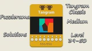 Puzzlerama Solutions - Tangram Classic Medium ( Level 39-50 )