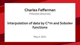 Interpolation of Data by C^m and Sobolev Functions - Charles Fefferman