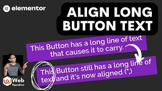 Align Long Text Button - Elementor Wordpress Tutorial - Free CSS