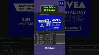 How to Create 3d Product Advertisement  After Effects Tutorial #aftereffects #shorts #animation