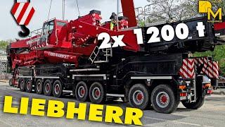 ️ 2x LIEBHERR LTM 11200-9.1 worlds largest telescopic all terrain crane heavy bridge demolition