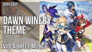 Viola Sheet Music: How to play Dawn Winery Theme (Genshin Impact) by Yu Peng Cheng