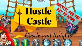 Hustle Castle castle and knights  Battles for the Bay of Gems