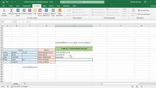 CONCAT and CONCATENATE Function in Excel