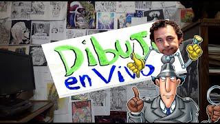 DIBUJO EN VIVO / NUEVO SEGMENTO /  Dibujando a Inspector Gadget interpretado por Daniel Muñoz