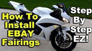 How To Install EBay Fairings - Honda CBR600rr - Chinese Aftermarket Fairings - Part 2