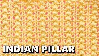 INDIAN PILLAR STITCH for Beginners (Best Beginner Knit Stitches)