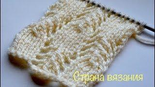 Узоры спицами. Очень легкий ажур. Very light lace pattern.