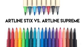 Artline Stix VS. Artline Supreme Brush Markers