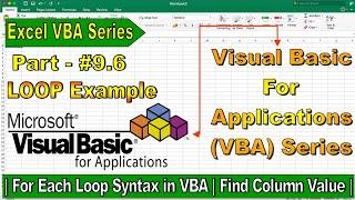 Pro Microsoft Excel VBA Course | For Each Loop Through Files in Folder | VBA Example | Part - 9.6 |