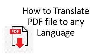 How to Translate a PDF to Any Language