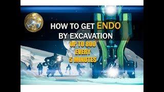 WARFRAME -HOW TO GET ENDO BY EXCAVATION- UP TO 800 ENDO EVERY 5 MINS. 2018