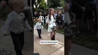 Love that he's against littering  #flowers #flowergirl #ringboy #weddings #shorts
