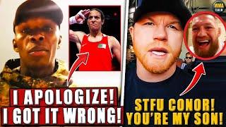 Israel Adesanya PUBLICLY APOLOGIZES to Imane Khelif for calling her a tr@ns!Canelo RESPONDS to Conor