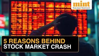 NIFTY50 Below 24,000, SENSEX Plunges Over 1,000 Points | Five Reasons Behind The Stock Market Crash