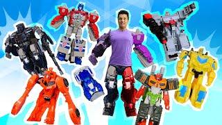 ¡Transformers han llegado al taller de Gregorio! Juegos de Tobots para niños