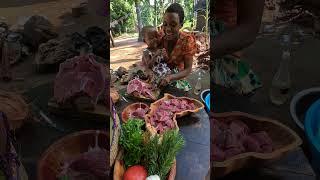 African Village Mum Makes Delicious Beef Stew#Shorts #AfricanVillageLife #BeefStewRecipe #cooking